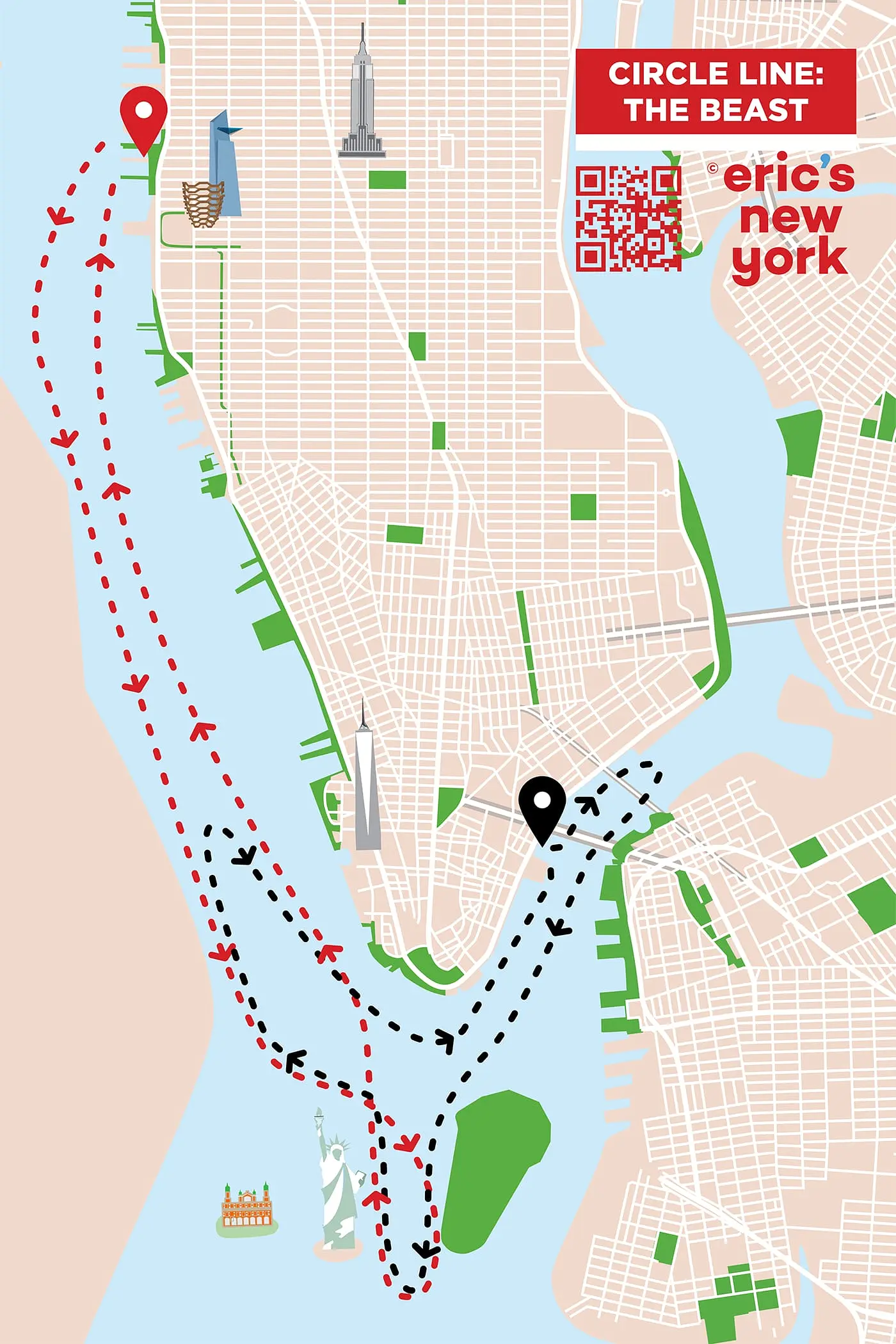 Circle Line The Beast i New York - Ruten