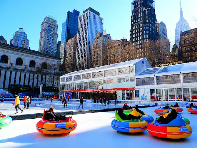 Løbe på skøjter i New York - Bryant Park Rink