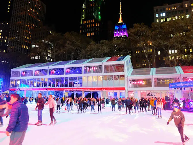 Løbe på skøjter i New York - Bryant Park