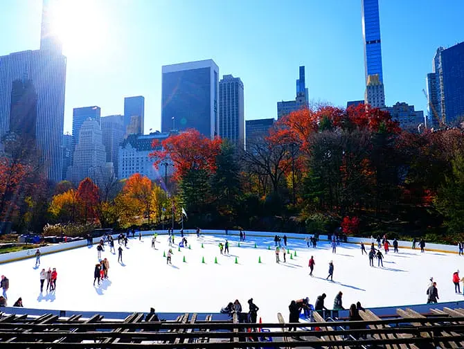 Løbe på skøjter i New York - Central Park