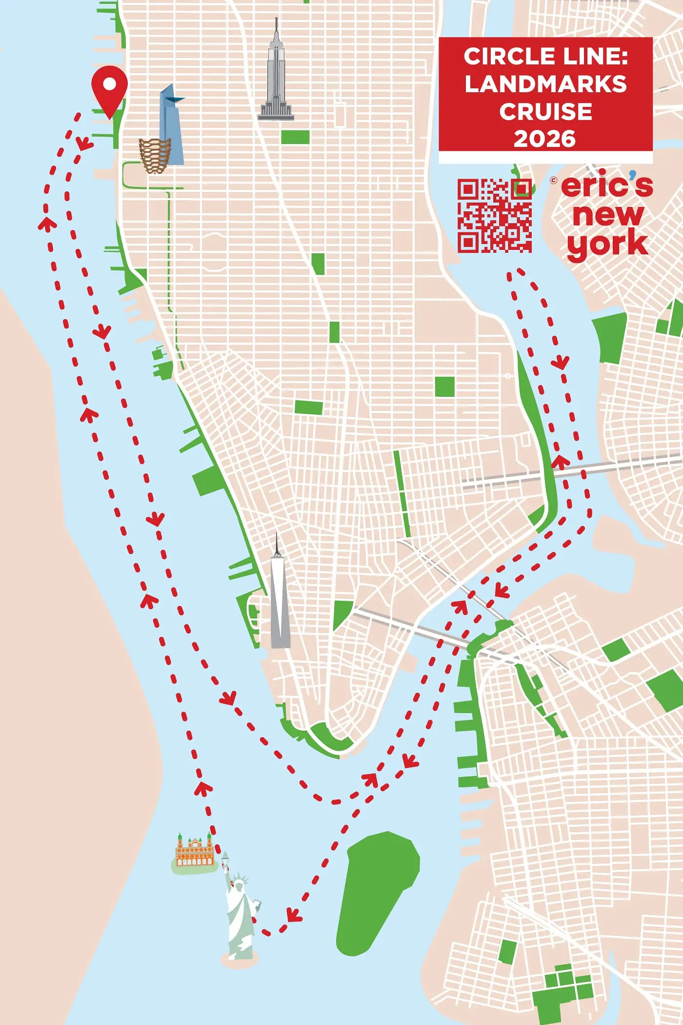 Circle Line Landmarks Cruise - Ruten