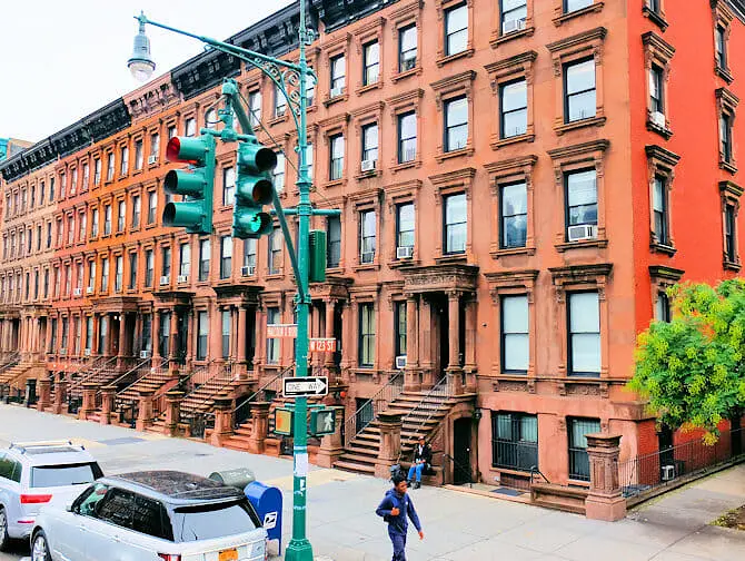 Hvad skal man se i Harlem - Brownstone-huse