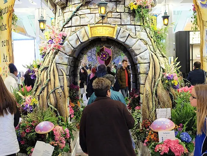 Macy's i New York - Flower Show blomsterdekorationer