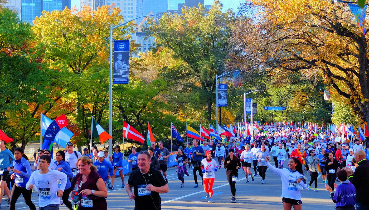 New York Marathon - Løbere i Central Park
