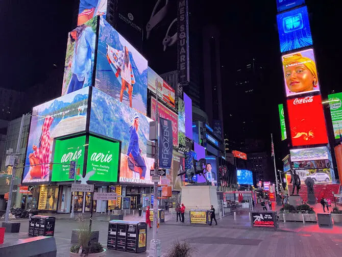 Times Square i New York - Aften