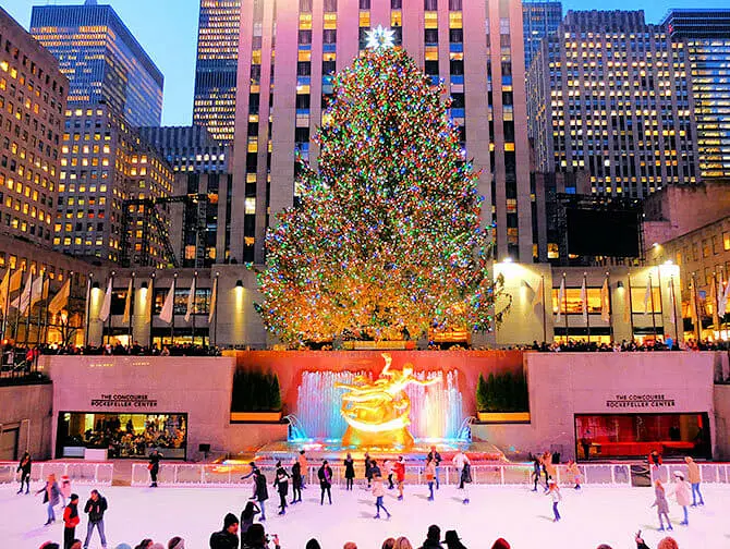 Rockefeller Center i New York - Skøjtebane