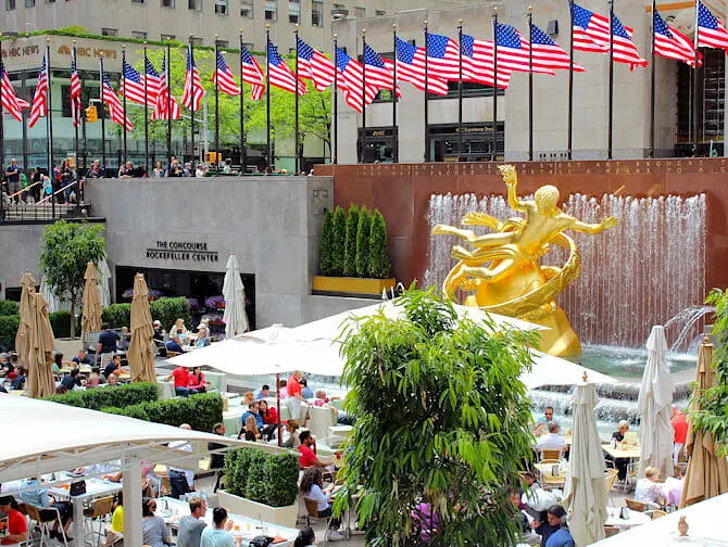 Rockefeller Center i New York - Terrasse