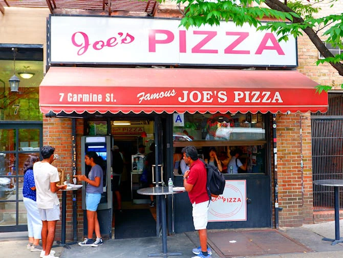 Bedste pizza i New York - Joe's Pizza