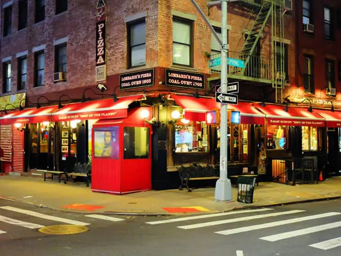 Bedste pizza i New York - Lombardi's