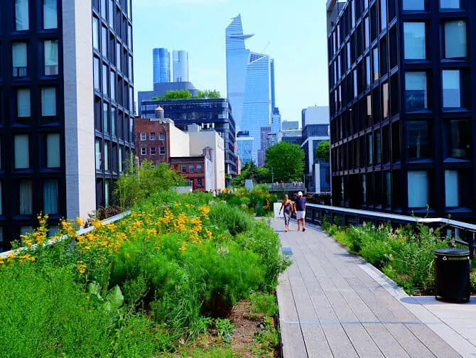 Parker i New York - Sommer i High Line Park