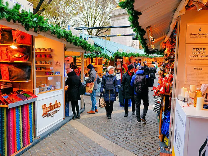 Markeder i New York - Bryant Park julemarked