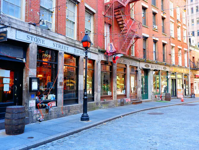 Hvad skal man se i Lower Manhattan og Financial District - Stone Street