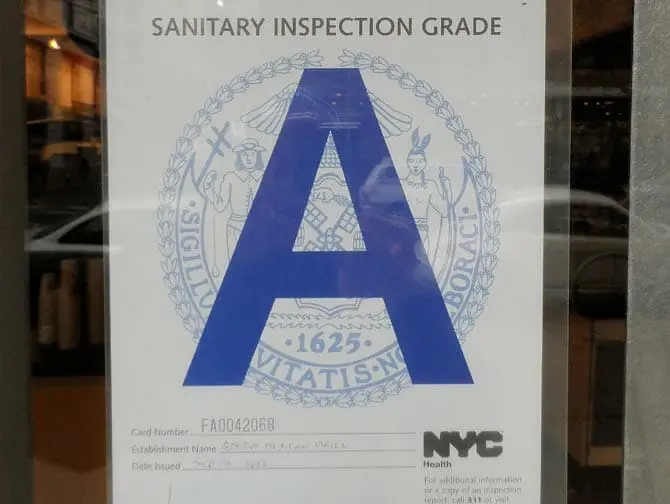 Hygiejne på restauranter i New York - A