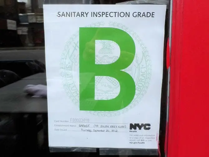 Hygiejne på restauranter i New York - B