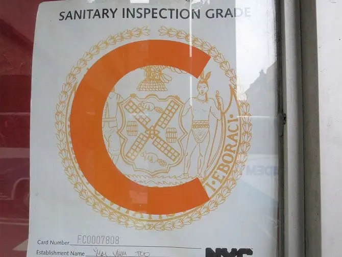 Hygiejne på restauranter i New York - C