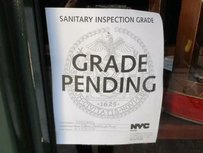 Hygiejne på restauranter i New York - Grade Pending