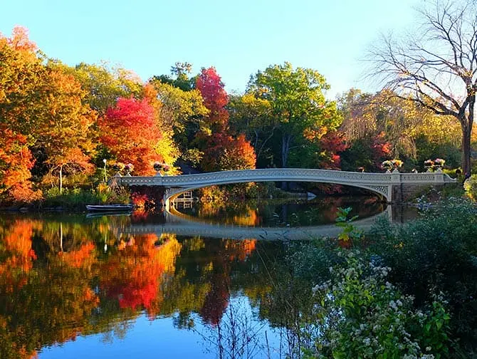 Guidet tur til filmlokationer i Central Park - Bow Bridge