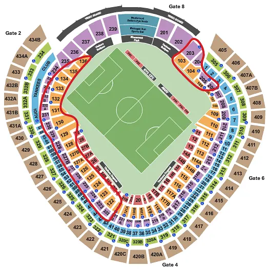 New York City FC billetter - Yankee Stadium oversigt