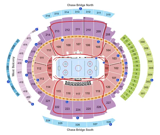New York Rangers billetter - Madison Square Garden oversigt