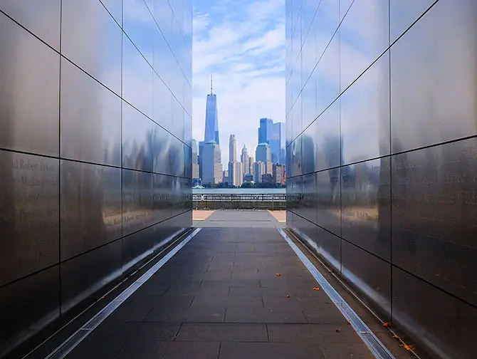 Empty Sky Memorial i New Jersey - Udsigt over skylinen