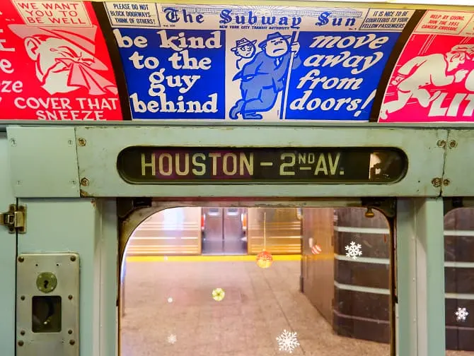 Gammeldags tog i New York - Gammel subway-vogn