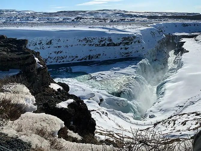 Island stopover på vej til New York - Vandfald