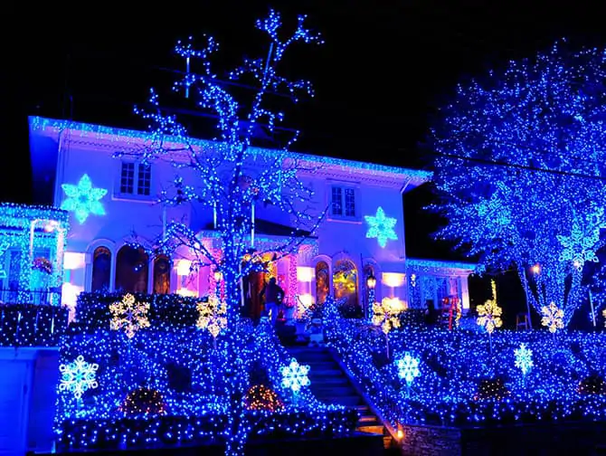 Dyker Heights Christmas Lights - Blå lys