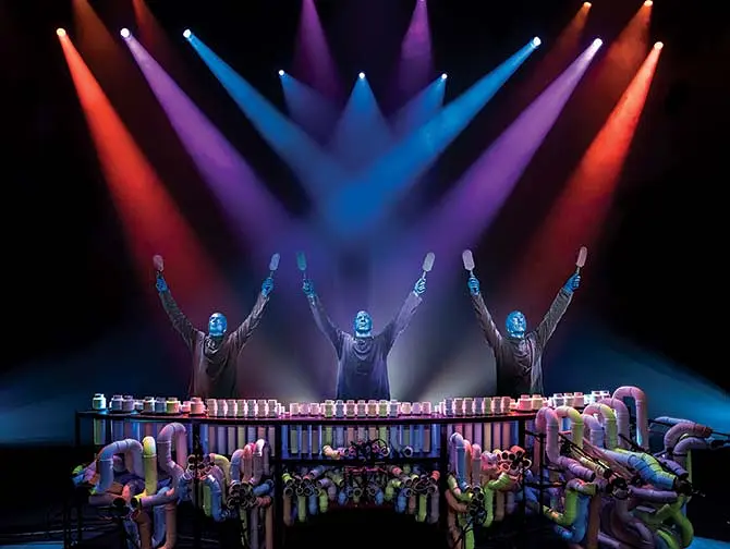 Blue Man Group i New York billetter - Armene op