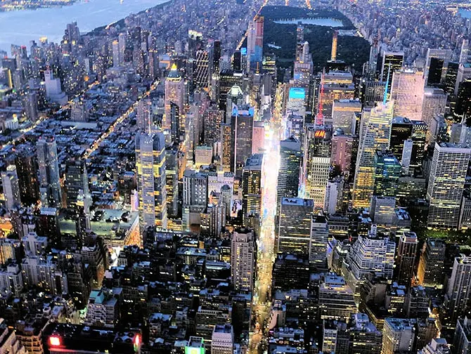 Night Helikopter Tour i New York - Times Square