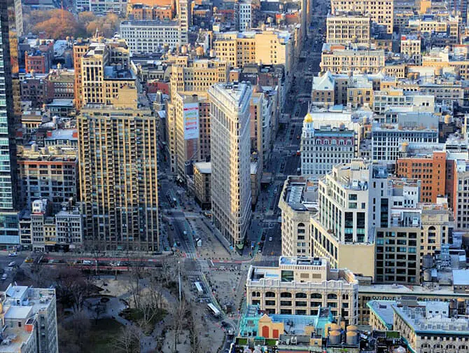 Flatiron Building i New York - Udsigt