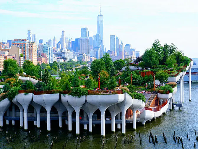 Little Island i New York - Park på pæle