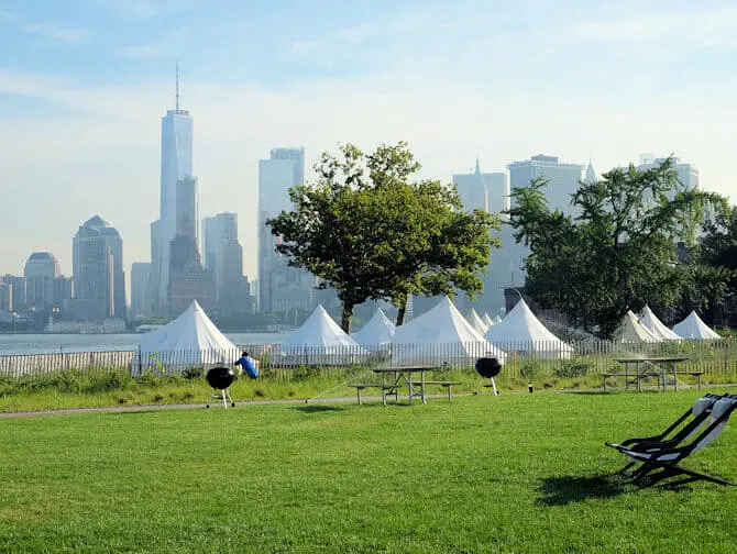 Hvad skal man se på Governors Island - Telte