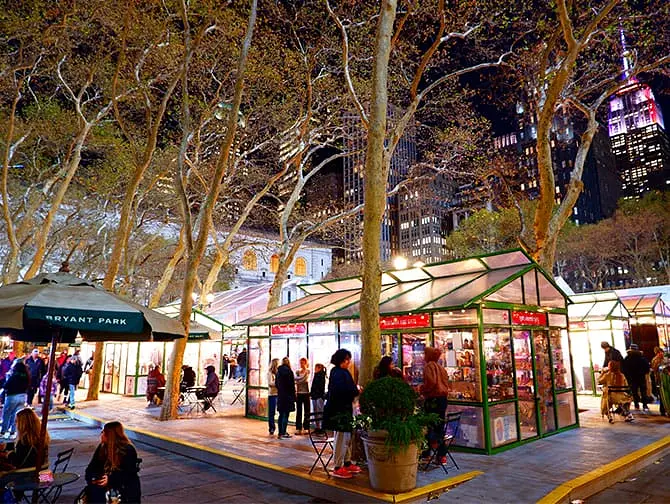 Julemarkeder i New York - Bryant Park marked