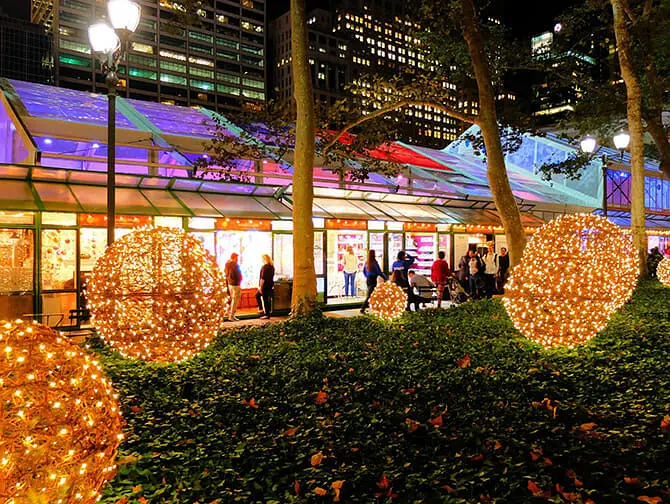 Julemarkeder i New York - Bryant Park