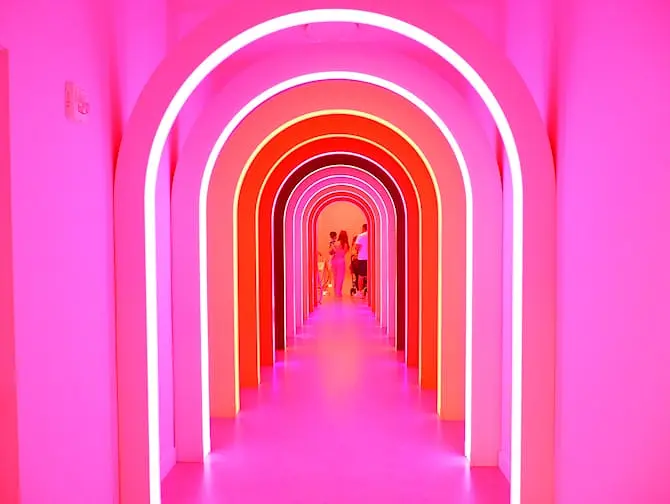 Museum of Ice Cream i New York - En lyserød Subway