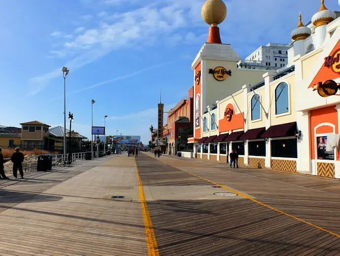 New York til Atlantic City Dagstur - Strandpromenade