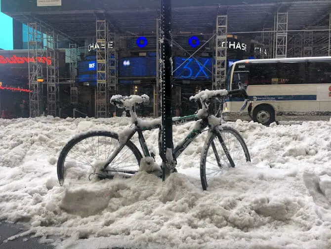 Sne i New York -Transport