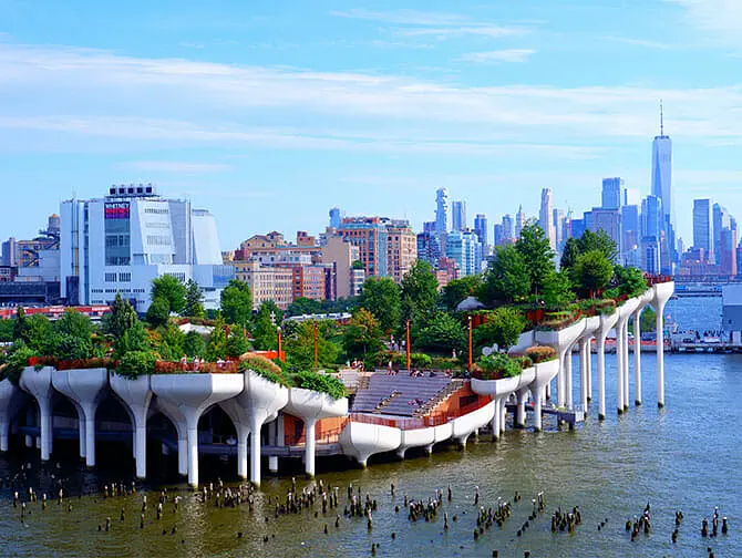 Hudson River Park i New York - Pier 57 udsigt
