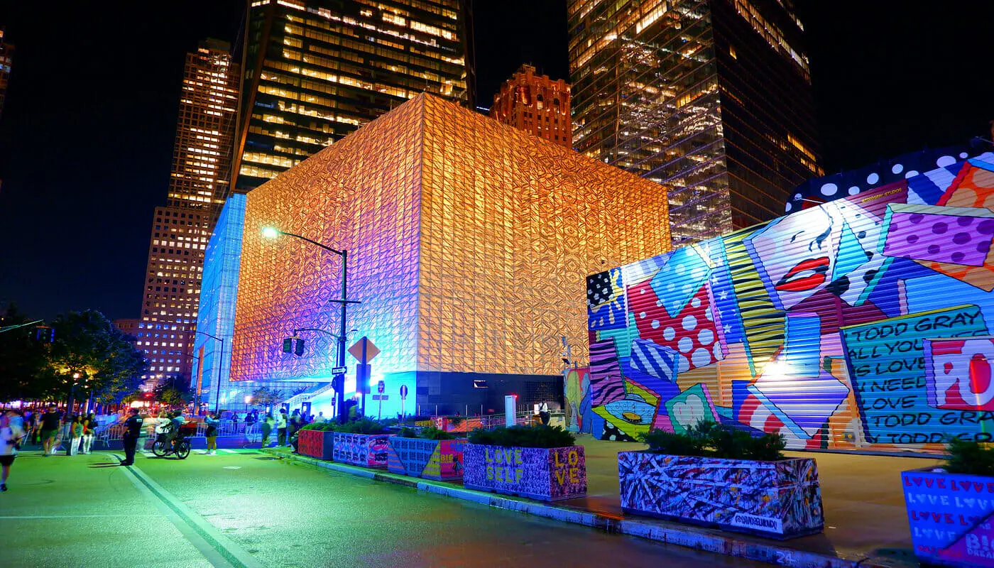 Performing Arts Center i New York - aften