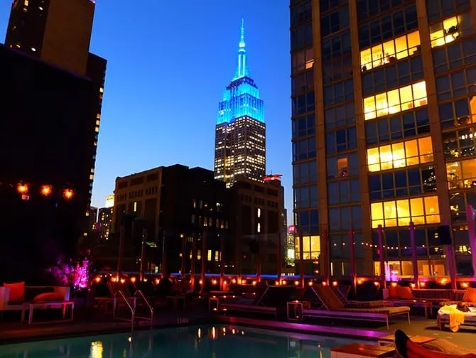 Nytårsfester i New York - Rooftop party