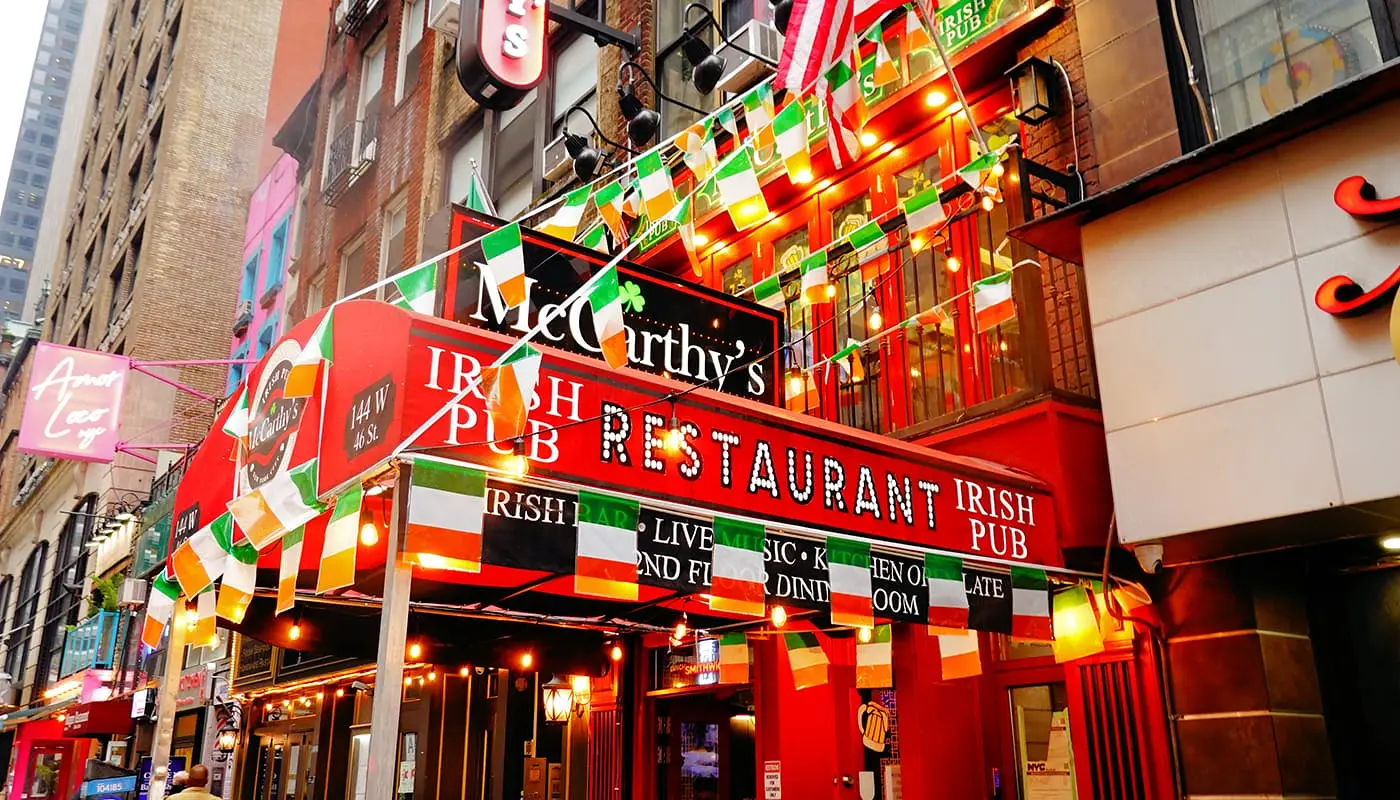 St Patricks Day i New York - Irsk Bar