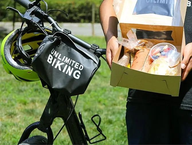 Cykeludlejning i New York med picnic