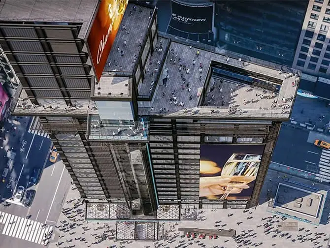 Hvad skal man se på Times Square - One Times Square Skywalk