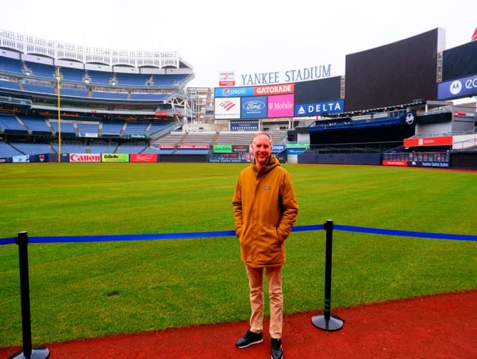 Yankee Stadium Tour - Et fotomoment under turen
