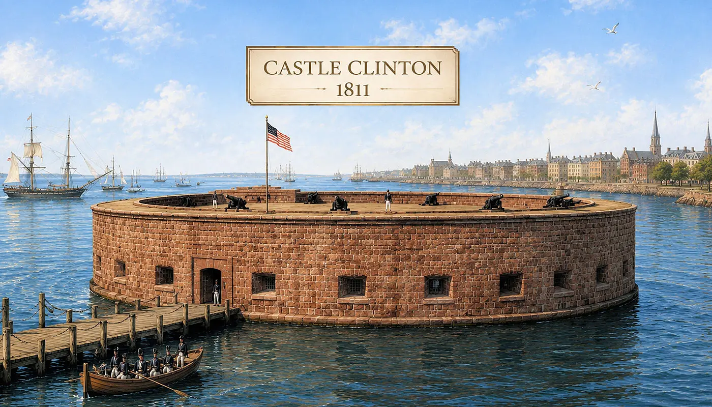 Castle Clinton i New York - Forestilling om, hvordan Castle Clinton så ud