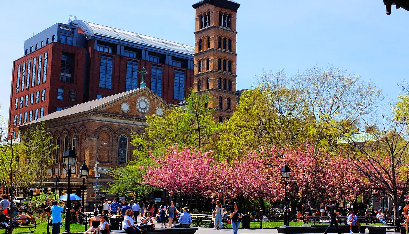 Washington Square Park i New York - Park med en rig historie