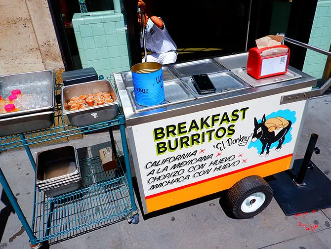 Morgenmad i New York - El Donkey Burrito Cart