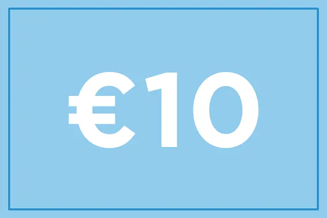 Gavekort på 10 €