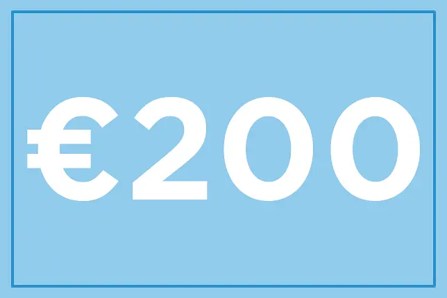 Gavekort på 200 €