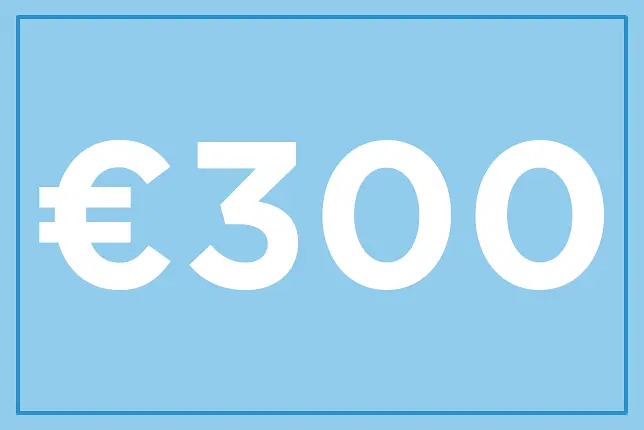 Gavekort på 300 €